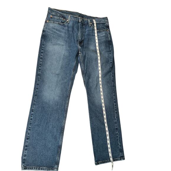 Levis 514 Straight-Fit Cotton Blend Stretch 5 Pockets Blue Jeans Size 36x30 - Picture 7 of 8